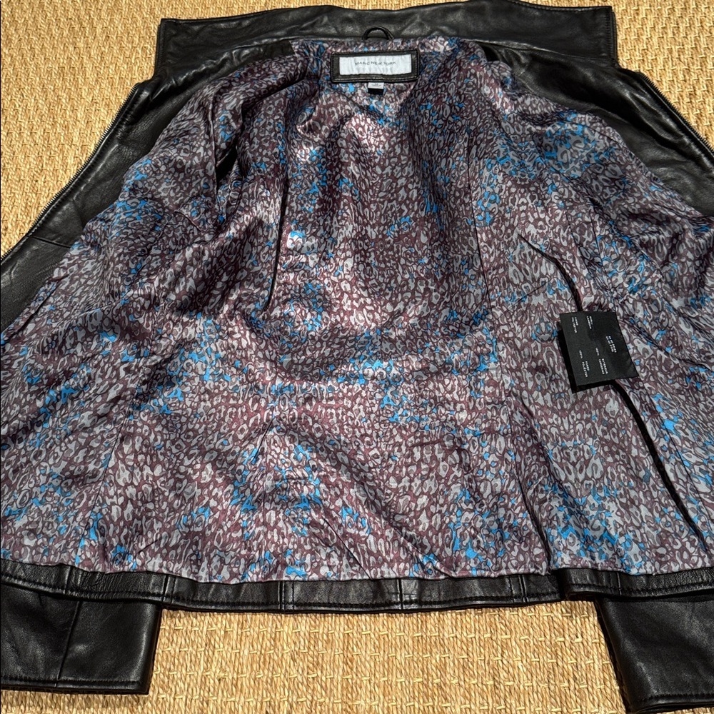 ANDREW MARC NEW YORK BLACK LAMB LEATHER JACKET SIZE M - Picture 11 of 14